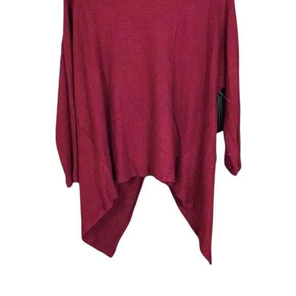 1 State Womens Blouse XS Red Twist Back Draped Hem Long Sleeve Stretch NWOT - Picture 10 of 11